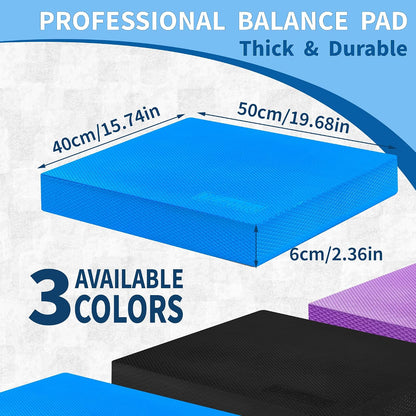 Professional Foam Balance Pad, Large Balance Pads for Physical Therapy, Foam Balance Board for Rehabilitation Stability Workout Knee and Ankle Exercise Strength Training