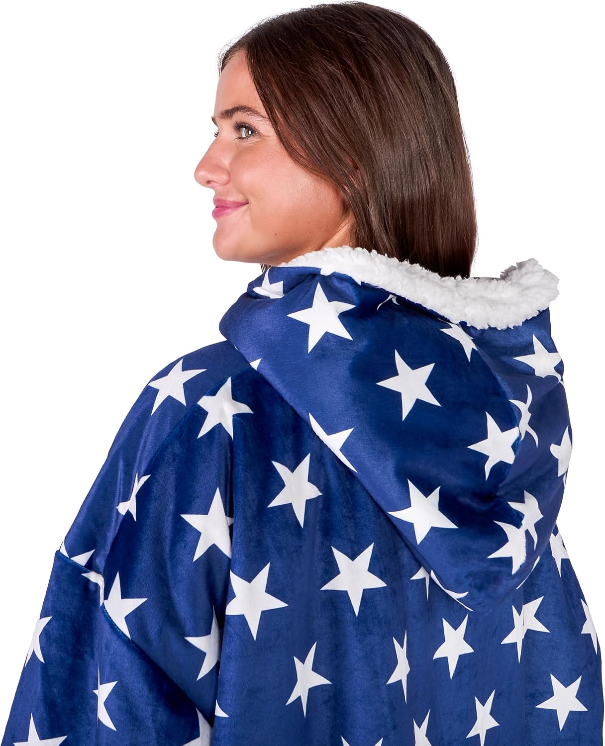 Bare Home Wearable Blanket Hoodie - Soft Plush Sherpa - Warm and Cozy - Oversized Wearable Blanket