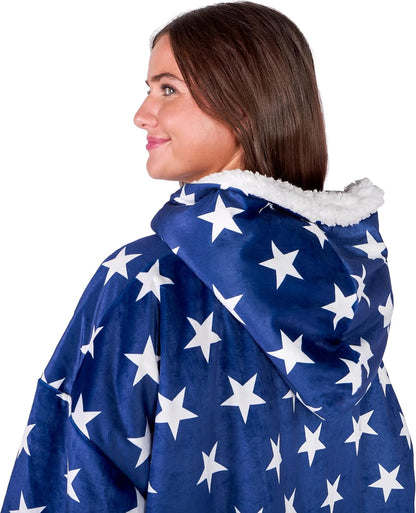 Bare Home Wearable Blanket Hoodie - Soft Plush Sherpa - Warm and Cozy - Oversized Wearable Blanket