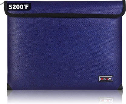 Fireproof Document Bag - with 5200°F Heat Insulated, Waterproof Fireproof Bag with Zipper, 8 Layers of Functional Materials, Fireproof Money Bag for Cash/Documents/Valuables, Fire bag 11"x7.7"