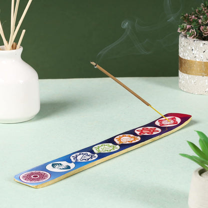 Bless-International Traditional-Handmade-Burner Wooden-Incense-Stick-Holder Ash-Catcher-Stand for-Aromatherapy-Meditation-Yoga (Incense Holder 10 inch(2 pcs))