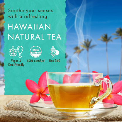 Hawaiian Natural Tea Organic Mamaki Jasmine Green Tea Blend - 20 Bags