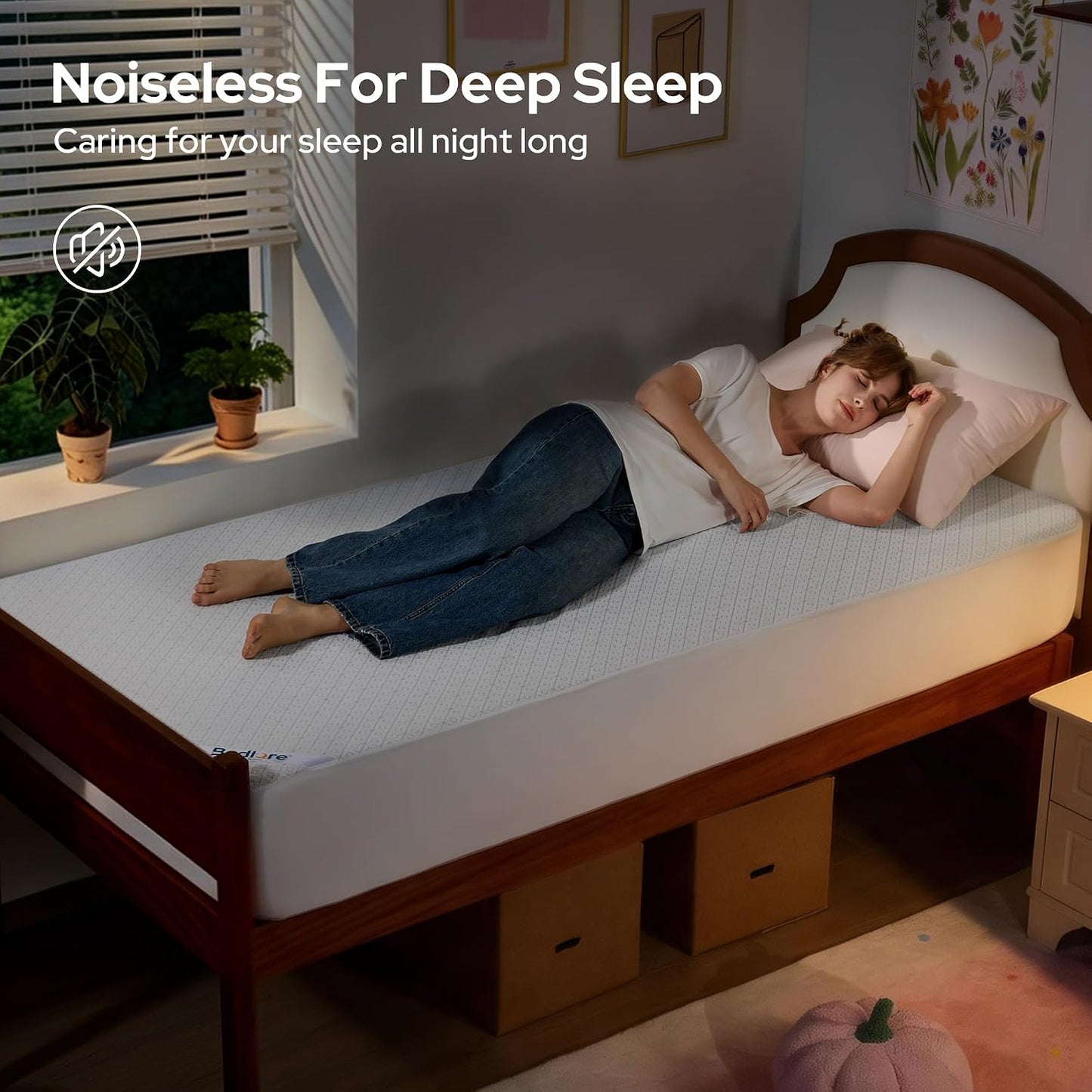 BEDLORE Queen Mattress Protector, Waterproof Noiseless Mattress Cover with Deep Pocket for 6-18 inches Mattress, Soft Breathable Mattress Pad Machine Washable (Dark Gray)