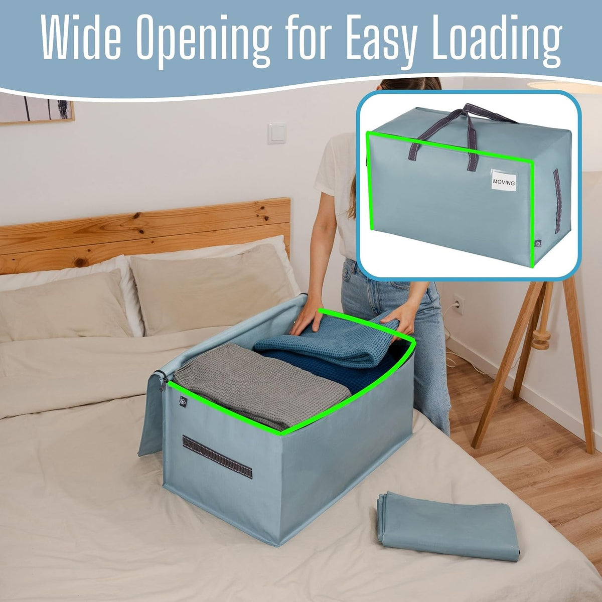 VENO Clear Extra Large Moving Bags & Storage Totes, Heavy Duty Organizer with Reinforced Handles & Strong Zippers for Clothes, College Dorm Essentials, Moving Supplies