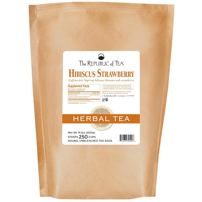 The Republic of Tea – Hibiscus Strawberry Tea, 36 Tea Bags, Herbal Blend, Caffeine Free, Gluten Free