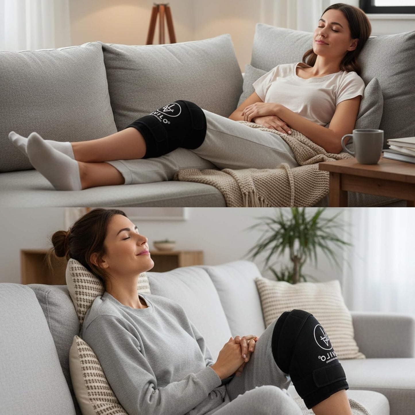 LEVILO Knee Ice Pack Wrap (with 2 Straps) – Ice Pack for Knee, 45-Min Long Cold Duration, Flexible When Frozen, Reusable Ice Packs for Injuries, Shoulder, Foot, Ankle, After Surgery
