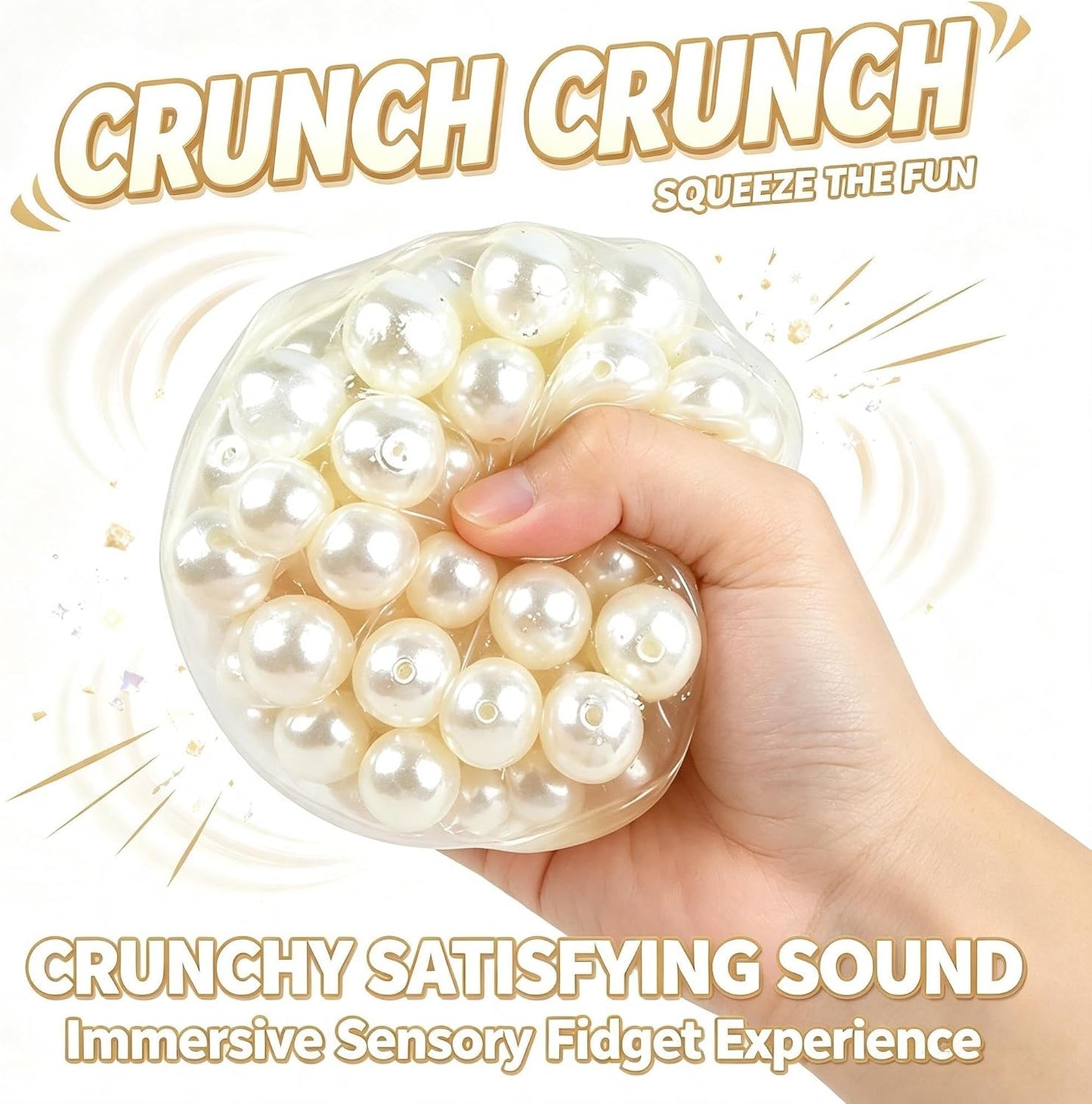 Crunchy Squishy Stress Ball Toys, Sensory Squishy Toys, Squeeze Balls Fidget Toys for Adults,Grape Noisy Squishy Ball for Relieve Stress. 1 Pack