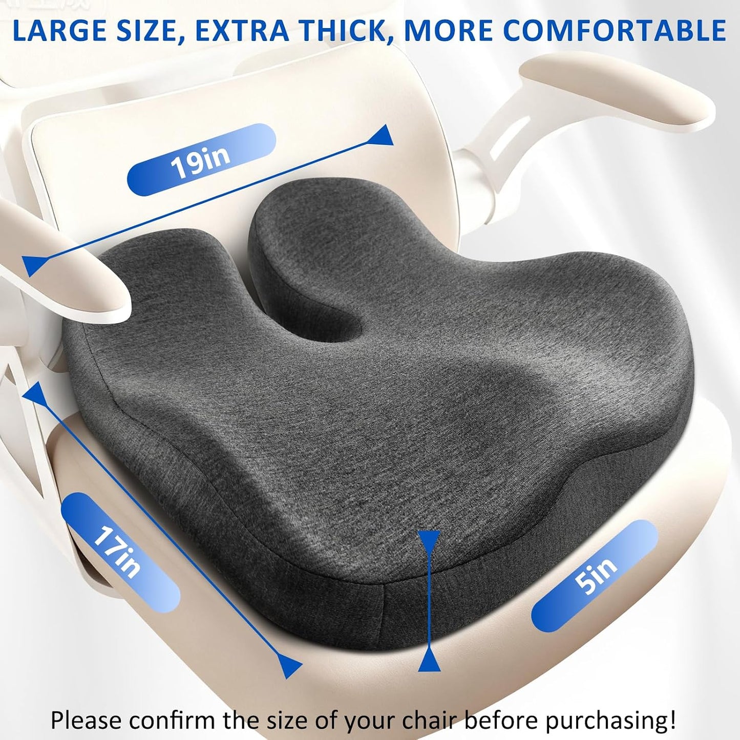 Seat Cushion,Lumbar Support Pillow for Office Chair, Cooling Mesh Office Chair Cushions for Sciatica,Tailbone &Back Pain Relief,Ergonomic Memory Foam Back Support Pillow for Desk,Gaming Car Chair