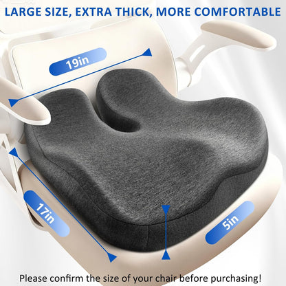 Seat Cushion,Lumbar Support Pillow for Office Chair, Cooling Mesh Office Chair Cushions for Sciatica,Tailbone &Back Pain Relief,Ergonomic Memory Foam Back Support Pillow for Desk,Gaming Car Chair