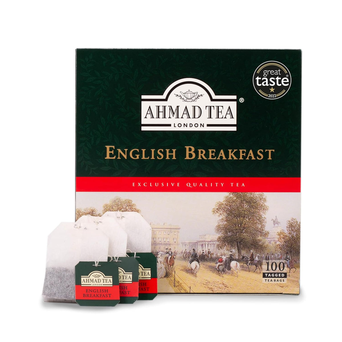 Ahmad Tea Black Tea, English Breakfast Teabags, 100 ct - Caffeinated and Sugar-Free