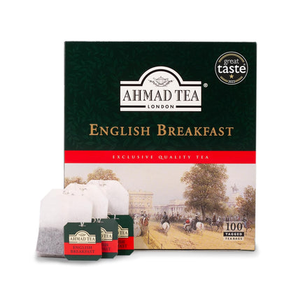 Ahmad Tea Black Tea, English Breakfast Teabags, 100 ct - Caffeinated and Sugar-Free