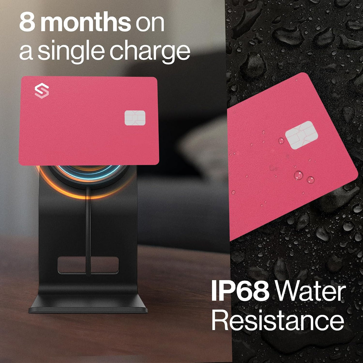 SPOTMINDERS Apple MFi Certified Wallet Tracker PRO Works with Apple Find My IP68 Rechargeable Tracking Card for Wallet Luggage Passport 0.07in Slim Credit Card Design Item Finder