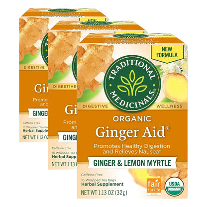 Traditional Medicinals Tea, Organic Triple Mint - Supports Healthy Digestion - Kosher, Non-GMO, Caffeine-Free - 16 Tea Bags
