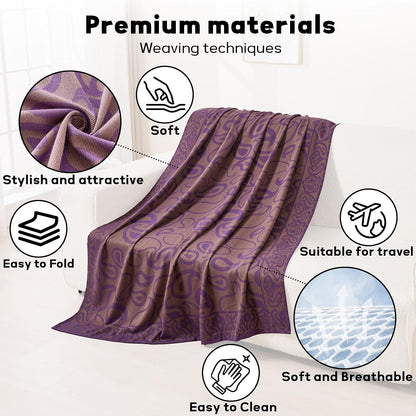 Travel Blanket Airplane - Ultra Soft & Lightweight Knit Design