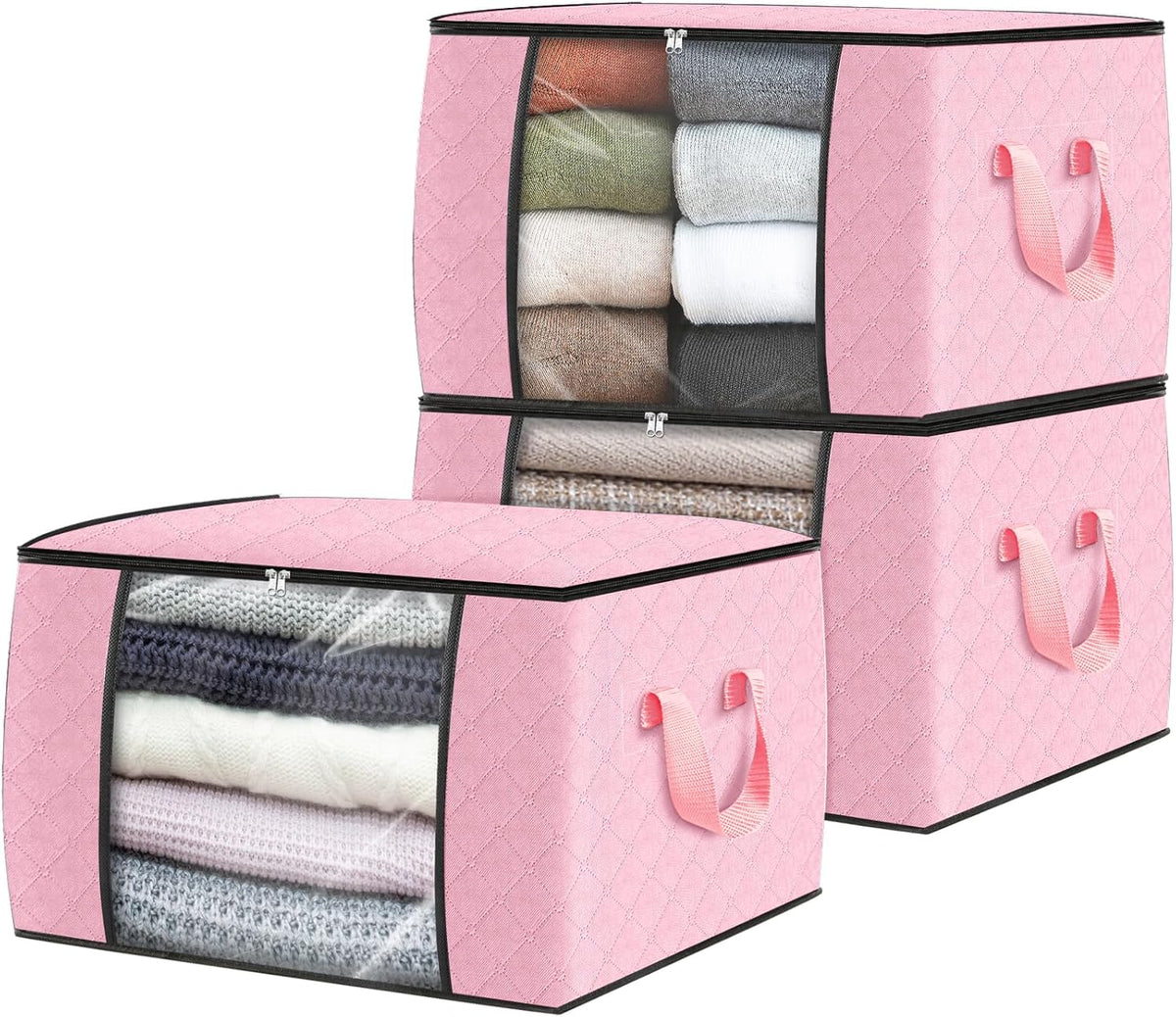 Fab totes Storage Bags for Clothes Blanket Storage Bins with Lids