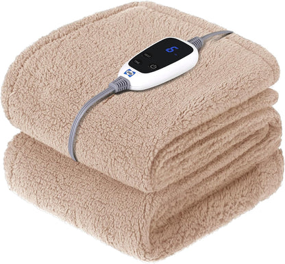 Sealy Electric Blanket Heated Throw 50"x60" Soft Double Sherpa Super Cozy with 6 Fast Heating Levels & 2-10 Hours Auto-Off, Over-Heat Protection, Machine Washable, Charcoal