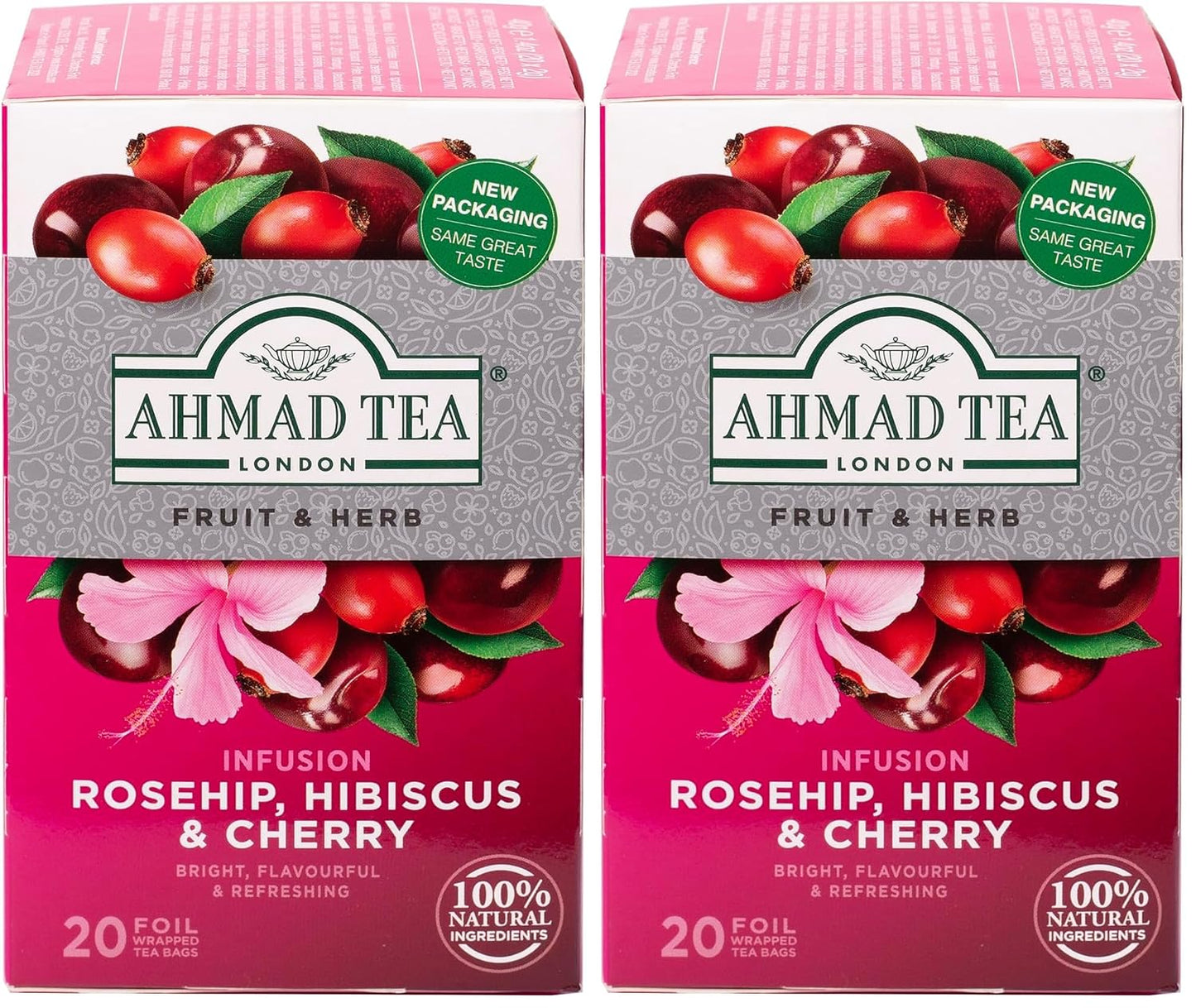 Ahmad Tea Herbal Tea, Camomile, Honey, & Lavender 'Sleep' Natural Benefits Teabags, 20 ct (Pack of 1) - Decaffeinated & Sugar-Free