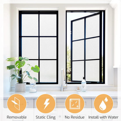 LUTE Blackout Window Film, Window Tint for Home Privacy, 17.5" x 78.7"