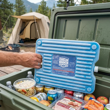 Cooler Shock Ice Packs - Reusable, Premium, Large Pack and Lunch Set for Long Term Use - Cools Faster Than Ice - Cooler Accessories