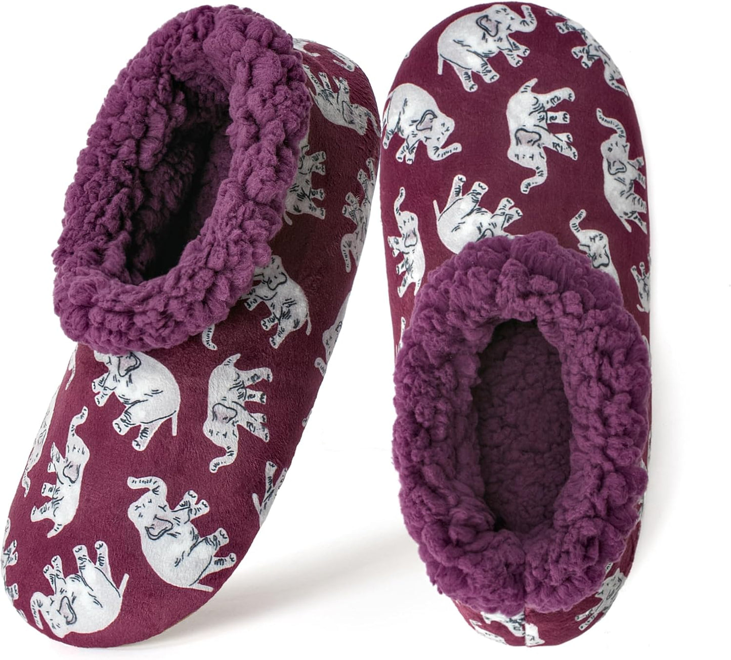 Cozylook Fuzzy Slippers for Women Indoor Soft Sole Slipper Socks with Non Slip Grippers Warm Fluffy