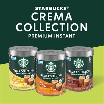 Starbucks Crema Collection Premium Instant Madagascar Vanilla Flavored Instant Coffee, 100% Arabica Beans, 3 Tins (7.12 Oz Each)