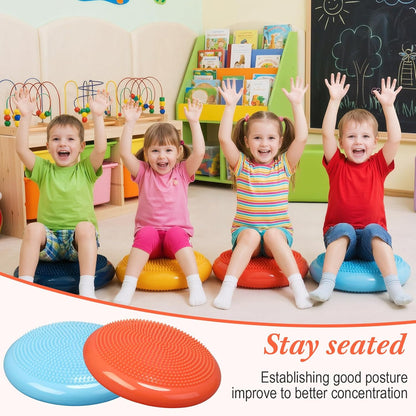 Libima 4 Pcs Wiggle Seat for Kids Inflated Wobble Cushion