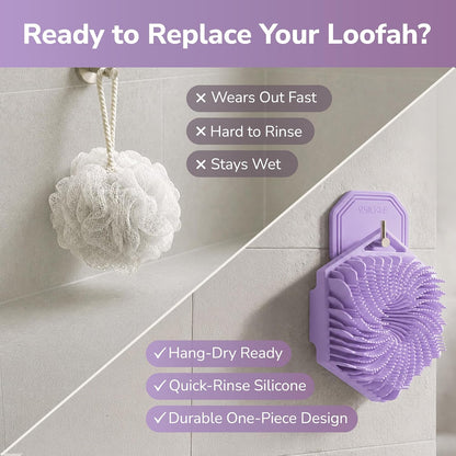SILKLE Silicone Body Scrubber Exfoliator, Shower Scrubber & Silicone Loofah