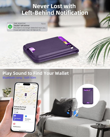 ExtreLife for Magsafe Wallet, Works with Apple Find My, 6 Cards Holder