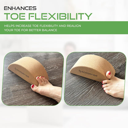 Soxsense Half Moon Recovery Block & Calf Stretching- Improve Balance, Stability & Foot Mobility/Calf Stretcher for Plantar Fasciitis Relief/Yoga & Pilates Balance Trainer