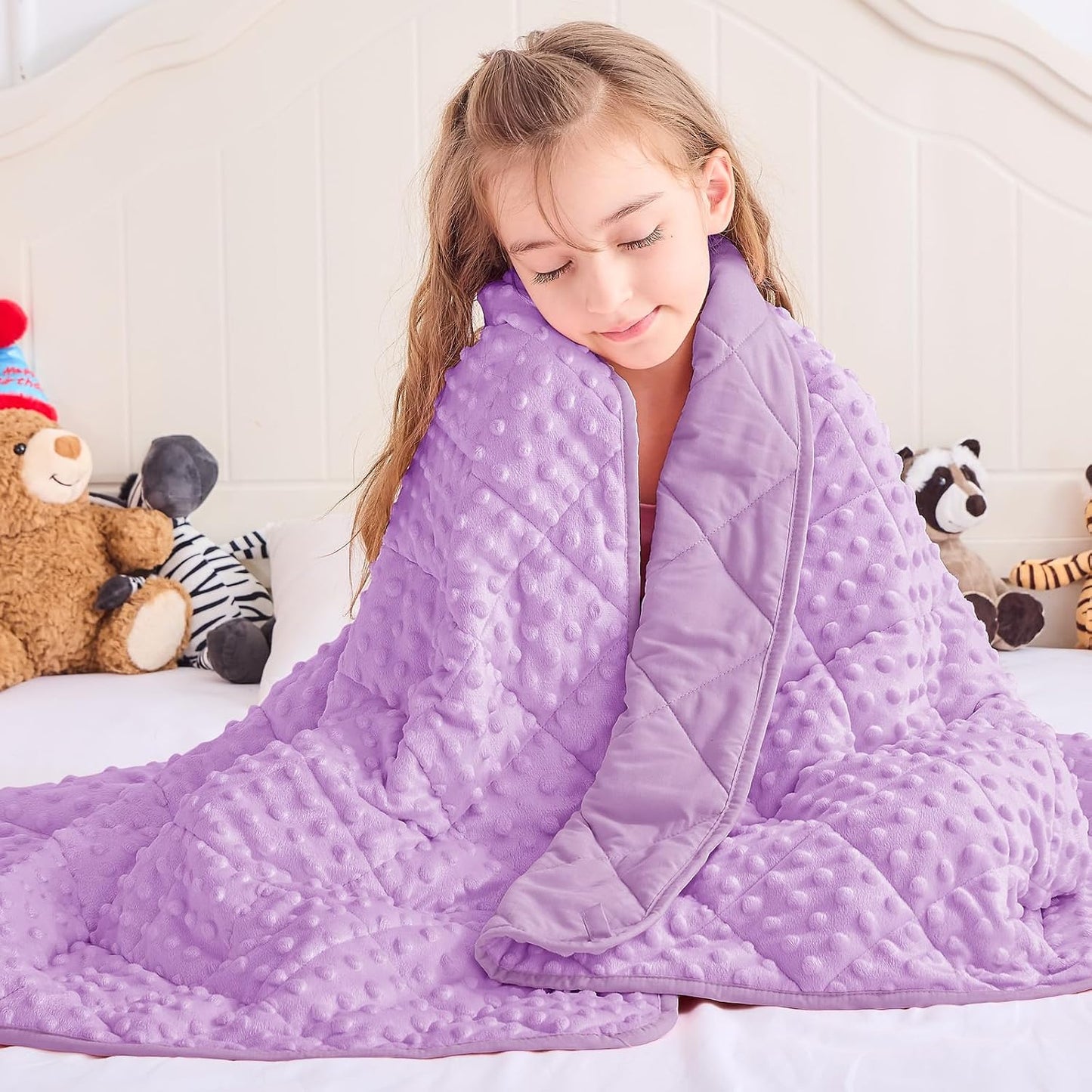 yescool Weighted Lap Pad 2 lb Blue Small Lap Blanket, Weighted Lap Blanket Cooling Heating Weighted Throw Blankets, Minky Blankets Gifts for Travel Outdoor Indoor, 20 * 30in