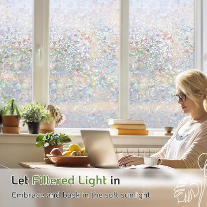 LUTE Blackout Window Film, Window Tint for Home Privacy, 17.5" x 78.7"