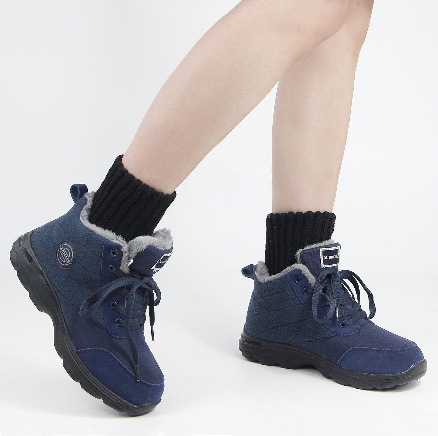BenSorts Women's Winter Boots Socks Thick Warm Cozy Crew Socks Solid Color Gifts