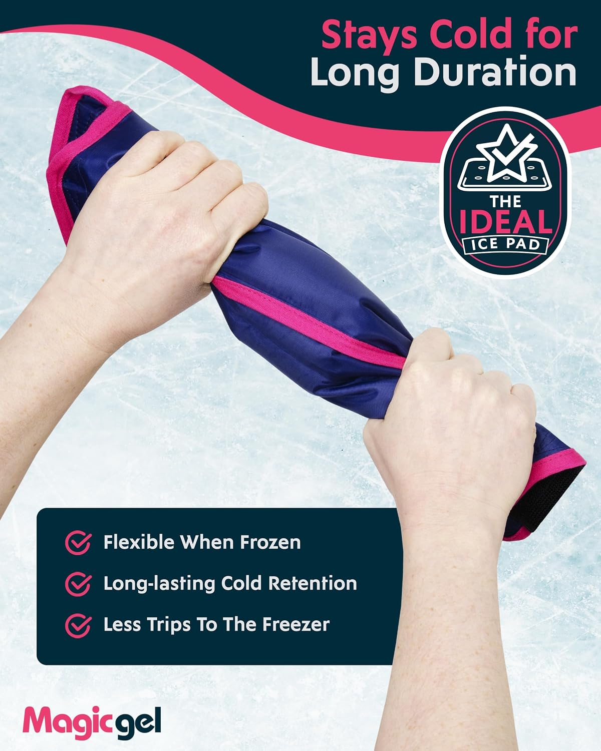 Magic Gel Hip Ice Pack Wrap - Reusable Cold Pack for Hip Bursitis, Hip Replacement Surgery and Hip Flexor Pain. Hip ice wrap for Inflammation, Swelling and Hip Pain Relief