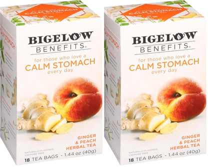 Bigelow Benefits Sleep Chamomile Lavender Herbal Tea, Caffeine Free, 18 Count (Pack of 6), 108 Total Tea Bags