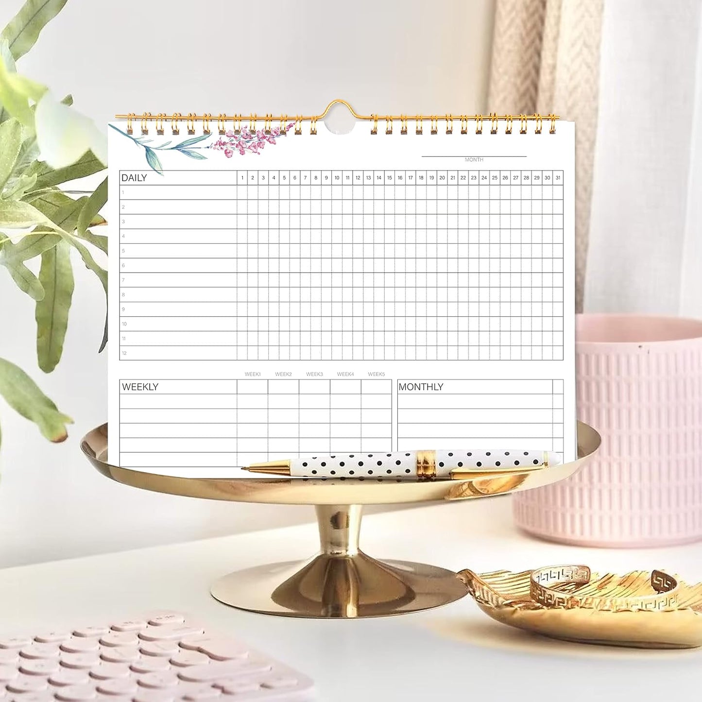 Habit Tracker Calendar- Daily, Weekly & Monthly Habit Tracker Journal