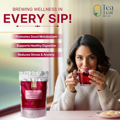 Sweet Hibiscus Cinnamon Green Tea 200gm, Natural Herbal Infusion, 100 Bags