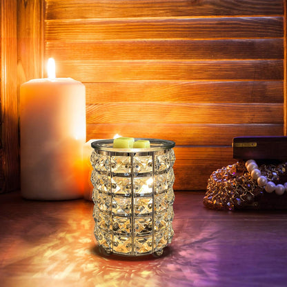 Leyoue Electric Crystal Wax Melt Warmer - Bulb Heating, Elegant Crystal Design, Quickly Melts Wax Blocks, Releases Long-Lasting Fragrance, Perfect Candle Wax Burner and Wax Warmer for Home Decor
