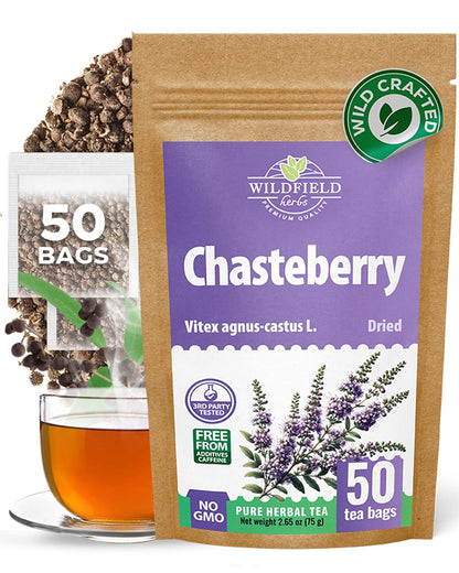 50 Bags Chaste Tree Berry Сhasteberry Tea Vitex Tea Herb (Vitex Agnus-Castus) - 2 g Bags Chaste Tree Berry Herbal Vitex Sauzgatillo