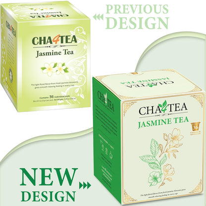 Cha4TEA 36-Count Jasmine Green Tea Pod Compatible with Keurig K-Cup Brewers