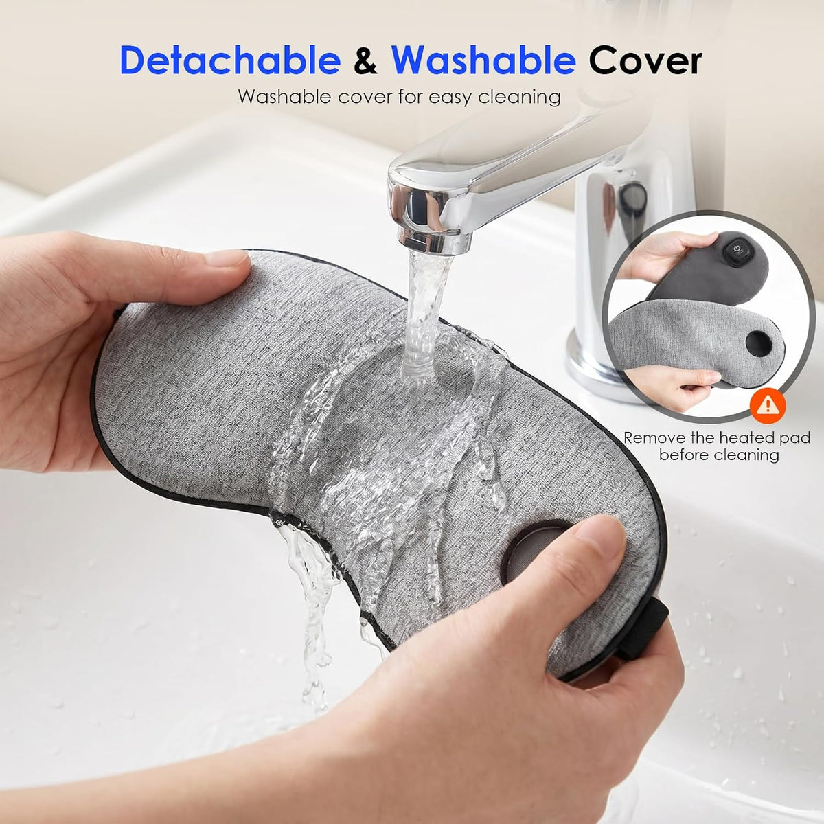 Akakios Heated Eye Mask Cordless for Dry Eyes, Warm Compress for Sleeping