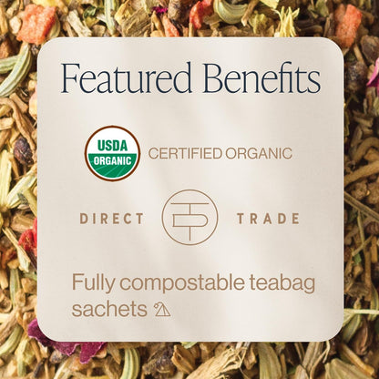 Rishi Tea Valerian Dream Organic Sachet Tea Bags, Caffeine Free, 30ct
