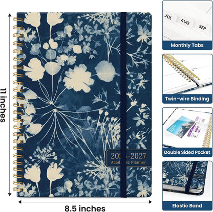 Taja Planner 2026-2027, Jul 2026-Jun 2027 Monthly & Weekly Calendar Book - Colors B
