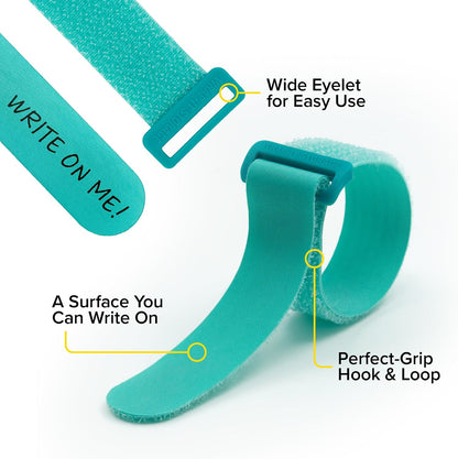 Wrap-It Storage Write On! Cinch Straps - Assorted 12-Pack