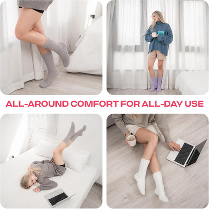 COOLMATE Fuzzy Socks for Women Gift Box – Cozy Soft Cloud Socks for Spa Home, Mother’s Day Gifts for Mom Grandma