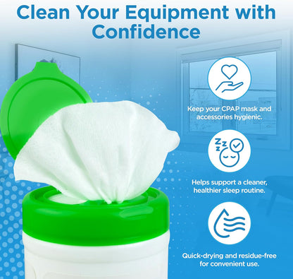 resplabs CPAP Mask Wipes Unscented Cleaner for Full Face, Nasal Masks & Supplies 110 Wipes
