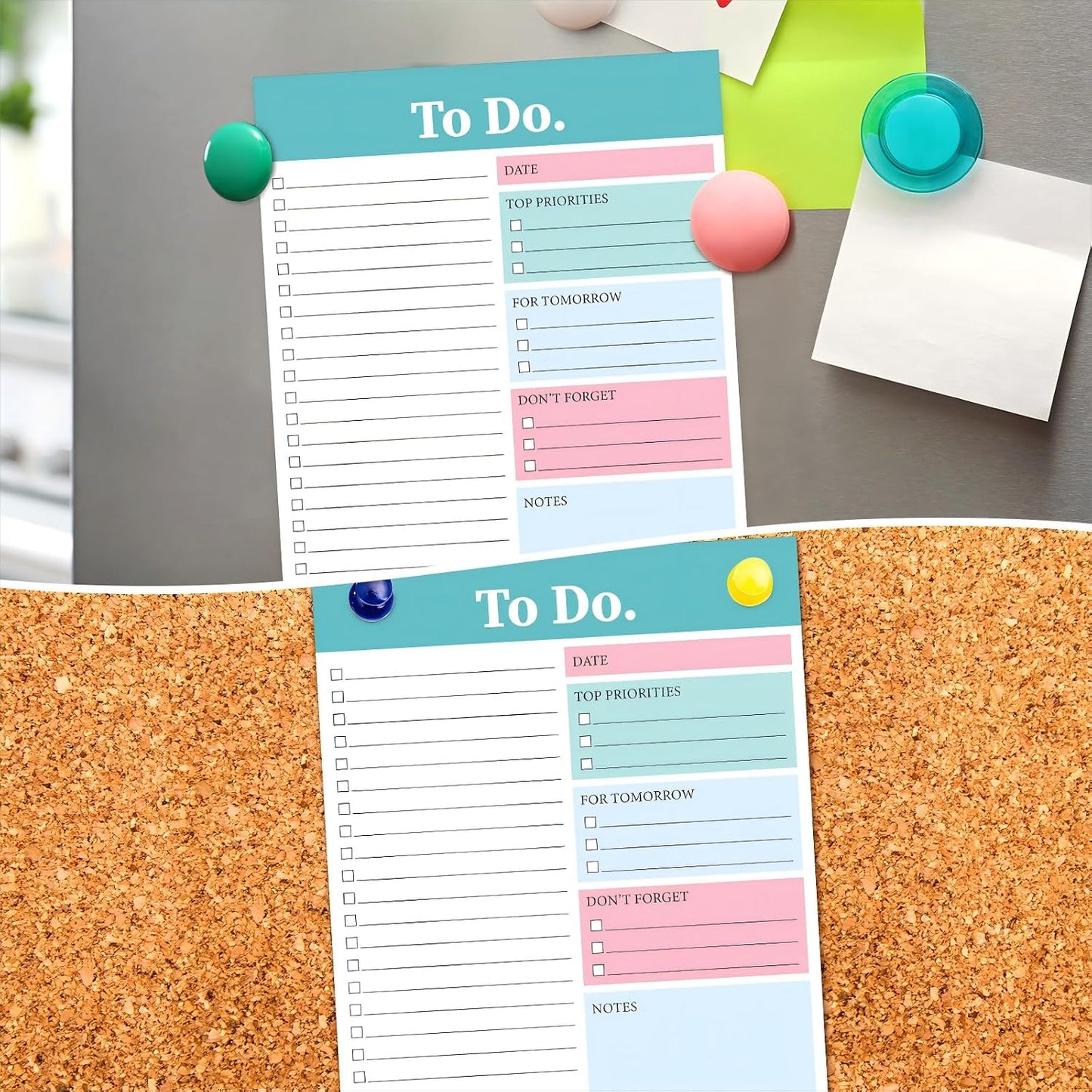 Spakon 300 Sheets Daily to Do List Notepad Notebook Library Card to Do Planner Checklist Memo Writing Pad Schedule Reminder Office Homework Planner for Task, 6" x 8(Classic,White)