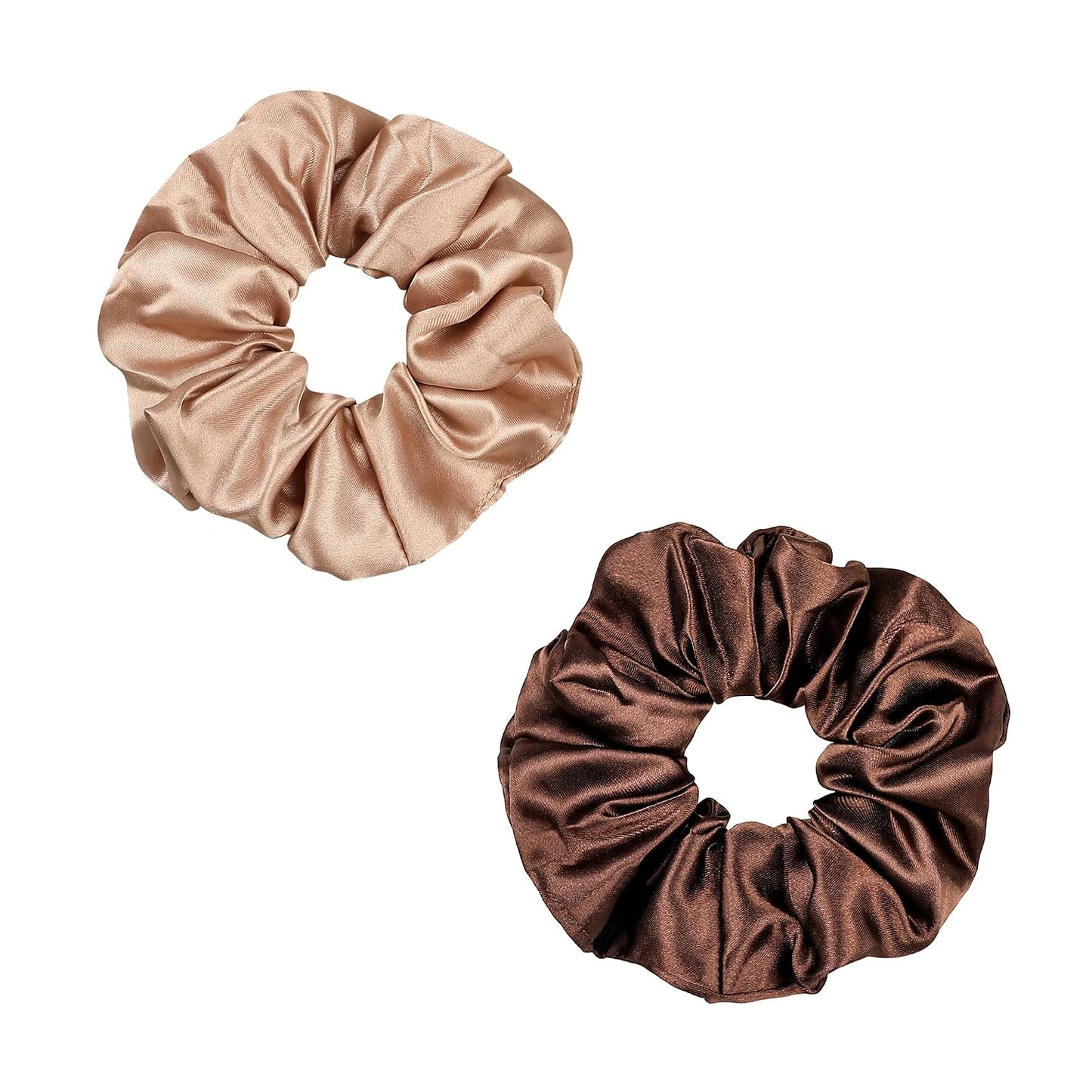 16 Pcs Scrunchies for Women - Black Satin Silk Scrunchies for Girls Hair Ties Elastics Bands Ponytail Holder Hair Accessories