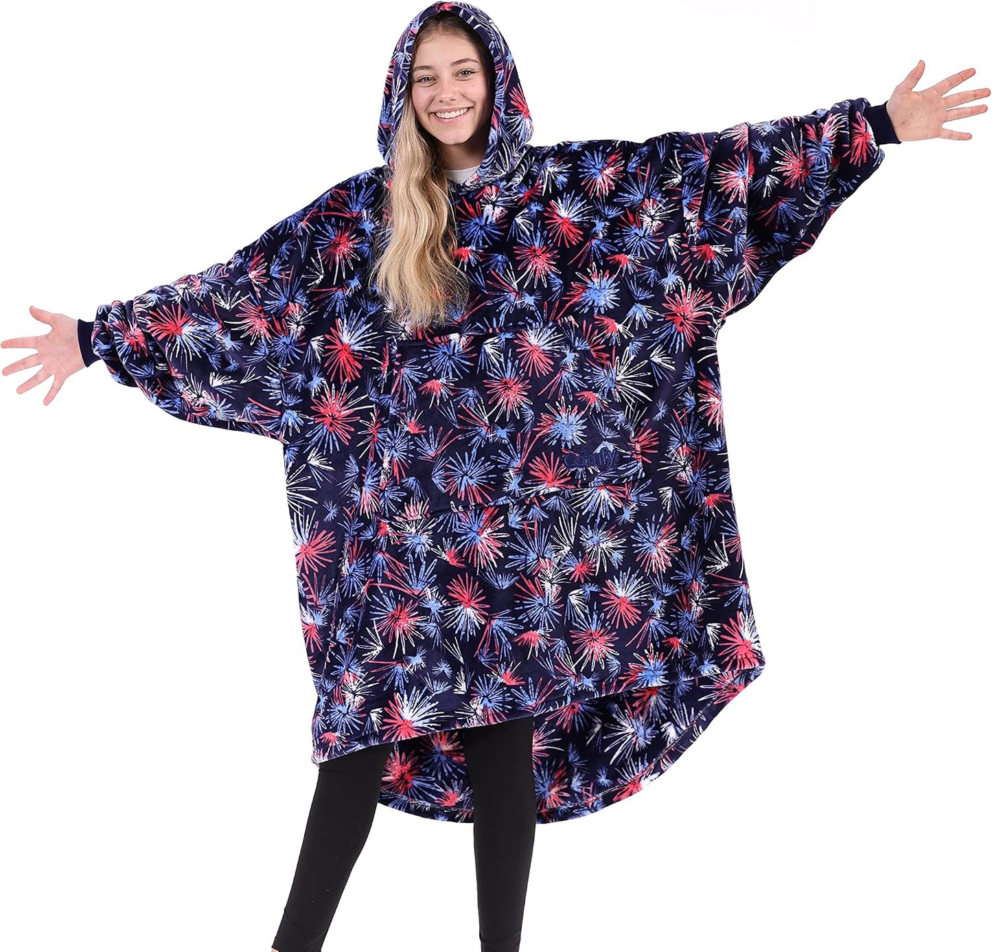 THE COMFY Dream | From Shark Tank | Patented | No Sherpa | Light Wearable Blanket Hoodie | Gift for Women & Men | One Size