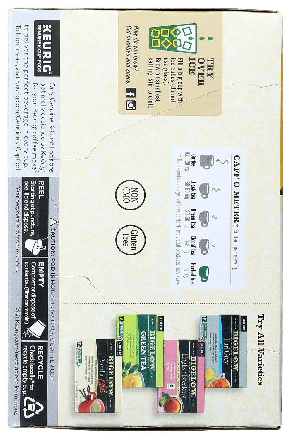 Bigelow Tea Lemon Ginger Herbal K-Cup Pods, 12 Count (Pack of 6)