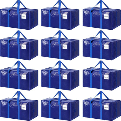 Extra Heavy Duty Large Moving Bags with Strong Zipper, Dark Blue